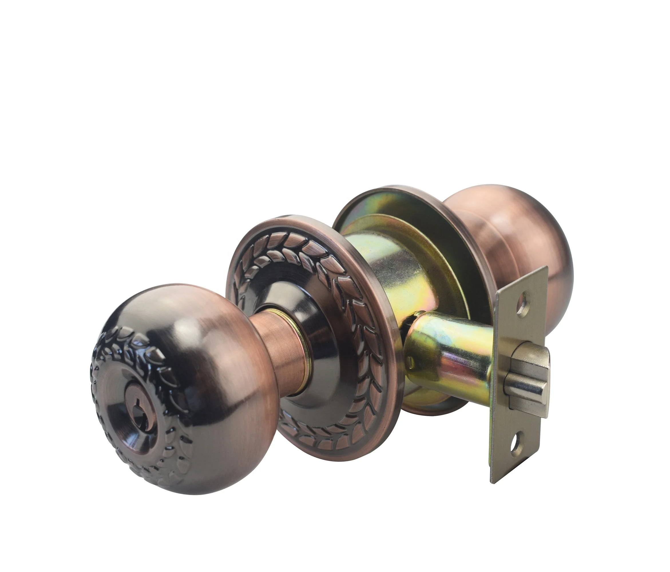 5871et-sn haevy 税的拉丝不锈钢门锁圆柱门把手门锁