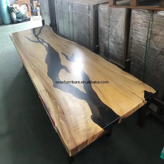 
Factory direct epoxy resin live edge river wooden end table 