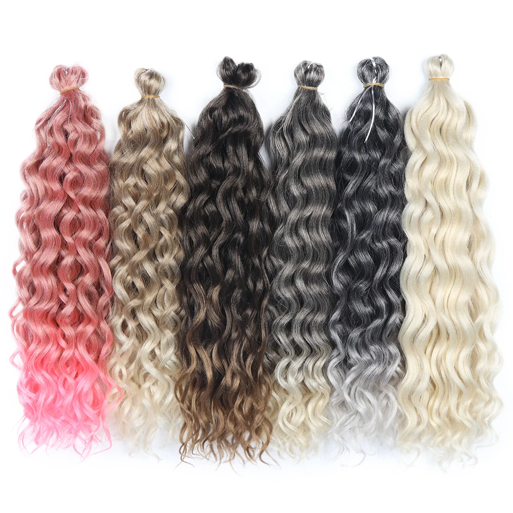 

Ocean Wave Crochet Hair 24 Inch Hawaii Curl Braiding Hair Goddess Locs spiral curls Crochet Hair