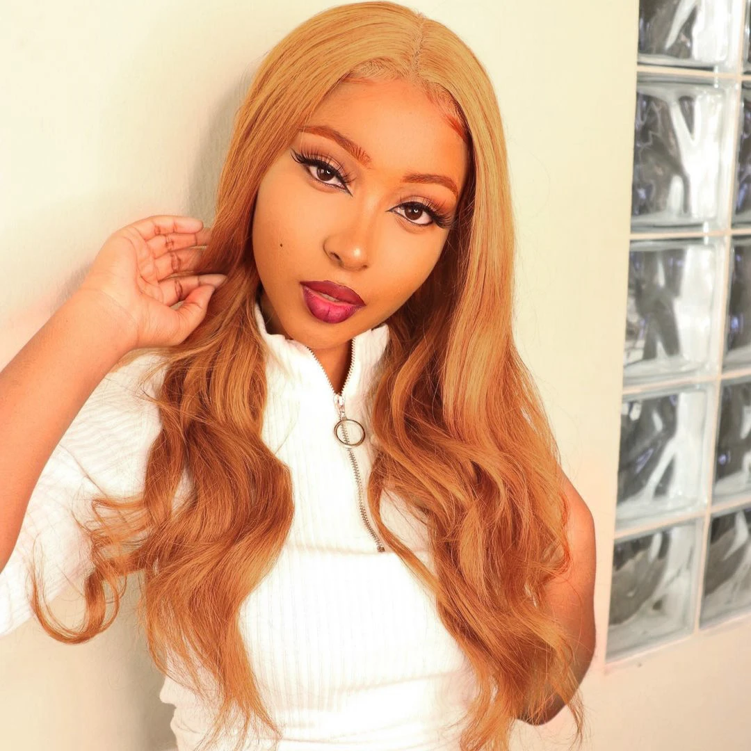 

Highlight Lace Front Human Hair Wigs Body Wave Transparent Lace Front Wigs Peruvian Ginger Orange Remy 180 Part Lace Wigs