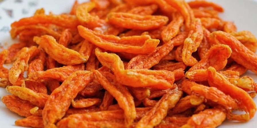 Grinding dried habaneros into powder