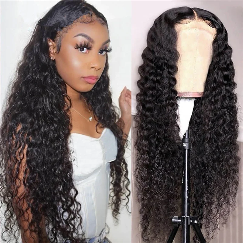 

Curly Black Colored Hair Wig Synthetic Hair Wigs For black Women, Pics