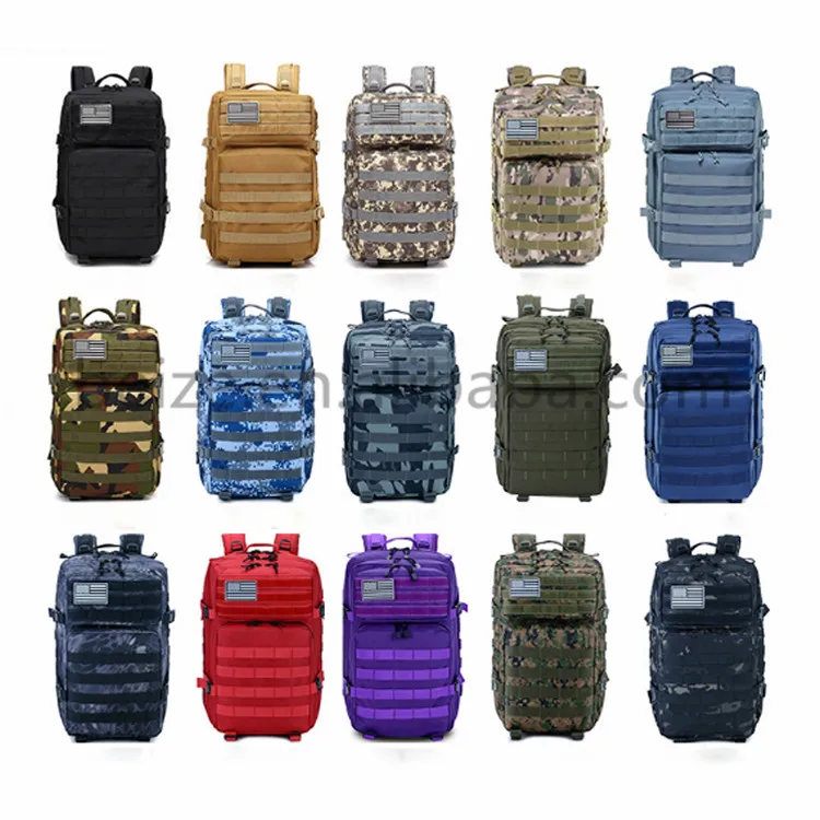 

Classic Outdoor Sports Gym Trekking Molle Military 3P Assault Tactical Bag Backpack for hiking, Black, oliver green, cp, khaki, camo, acu and so on