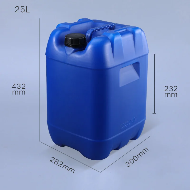

25 litre HDPE Square Liquid Oil Industry Jerry Can Package Container With Screw Lid