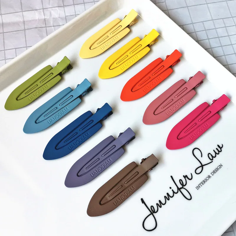 

CLARMER New Arrival 13colors Korean Ins Women Hair Accessories Bobby Pins Cute Metal Traceless Hair Clips Bobby Pins Barrettes