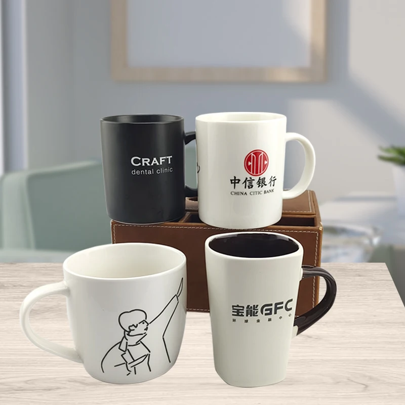 

Modernqiu Personalized Promotional Porcelain Wholesale Custom Logo Ceramic Mug White Sublimation Coffee Mug