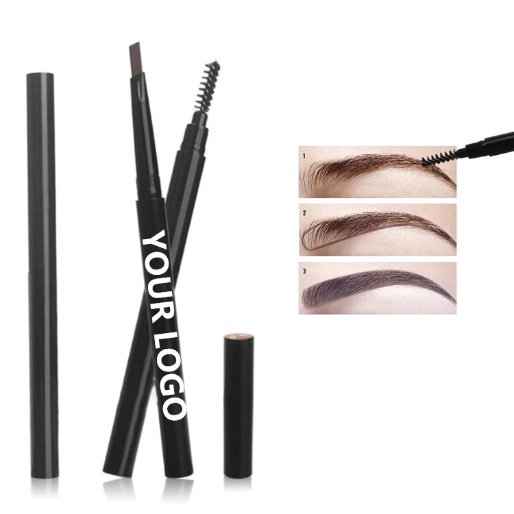 

High Quality Pigment No Label Long Lasting Double Head Brow Pencil Private Label Eyebrow, Multi-colored