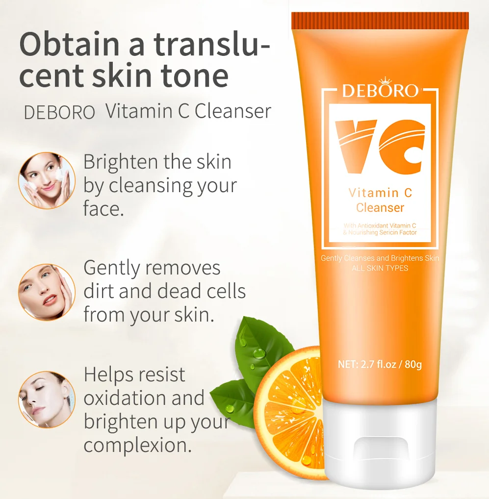 

Hot Sale 80g VC Moisturizing Hydrating Facial Cleanser