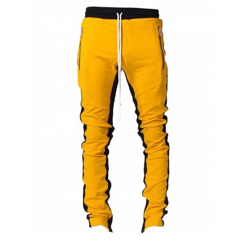 

Side stripe long drawstring custom mens track pants joggers sports pants contrast pants, Multi-color optional