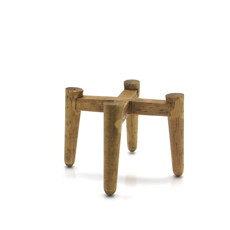 

Retro Rubber wooden plant stand -Hight quality wooden planter, Picture