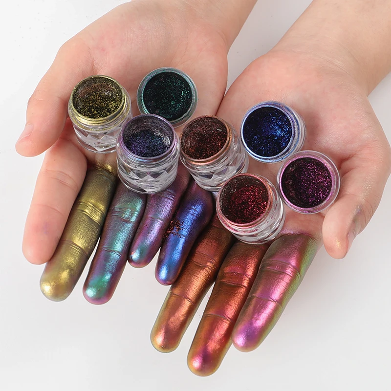 

DC004r High Pigmented Metallic Eye Shadow Multichrome Loose Eyeshadow Duochrome Chameleon