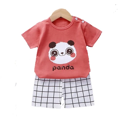 

Summer New Children's Short-sleeve Shorts Baby Boys Girls T-shirt Shorts 2piece Set Summer baby Clothes Wholesale