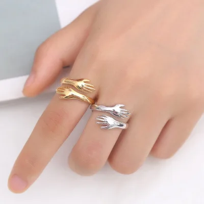 

Fashion personality Simple creativity lovely hands open ring ring, As picture