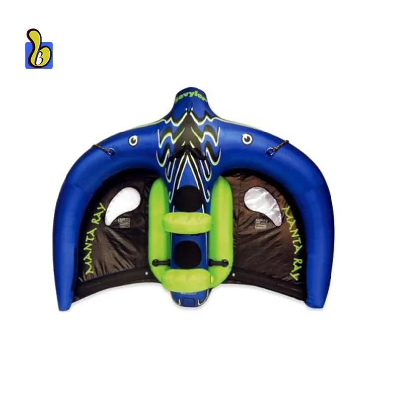 

Inflatable Flying Manta Ray/ Towable Water Sport Tube for Water Park Equipment, Red, yellow, blue, green,. white, etc.