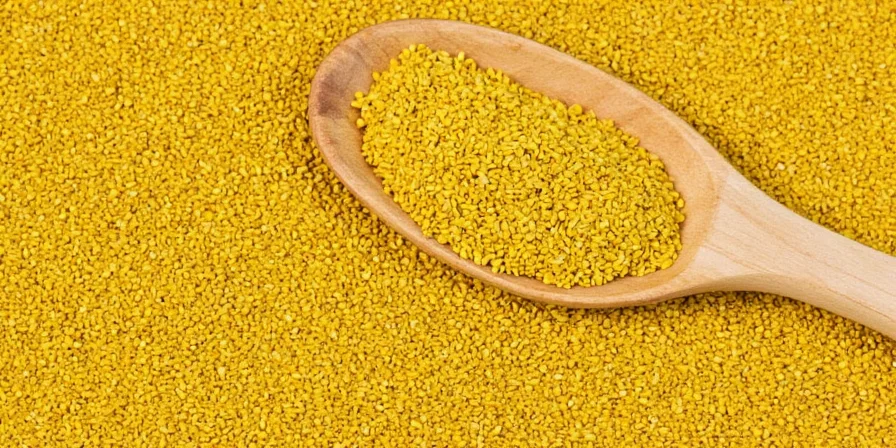Yellow mustard plant growing in a garden