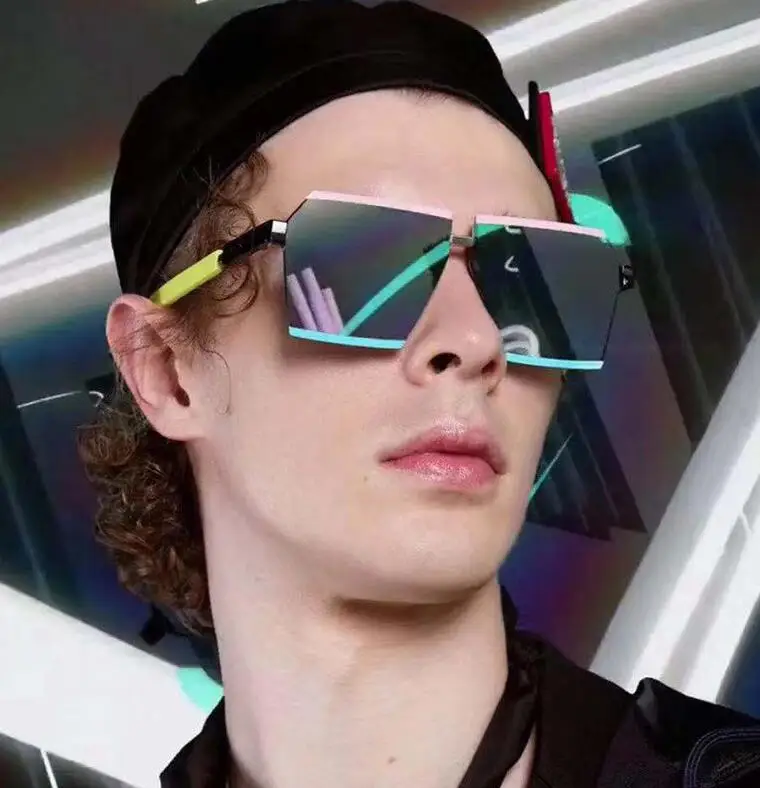 

WIIPU 2020 Modern Vintage Sunglasses Men Hot INS Style Oversized Square Polygon Sun Glasses Brand Designer gafas de sol mujer UV