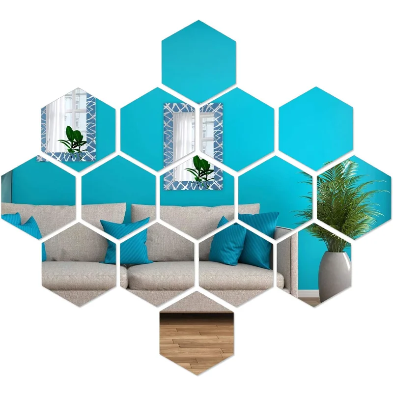 

gold acrylic mirror box wall sticker Acrylic Mirrored Sticker Waterproof Home Office Hotel Decor, Customized color