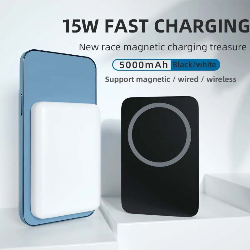 

5000mah powerbank magnetic wireless power bank for magsafeing battery pack