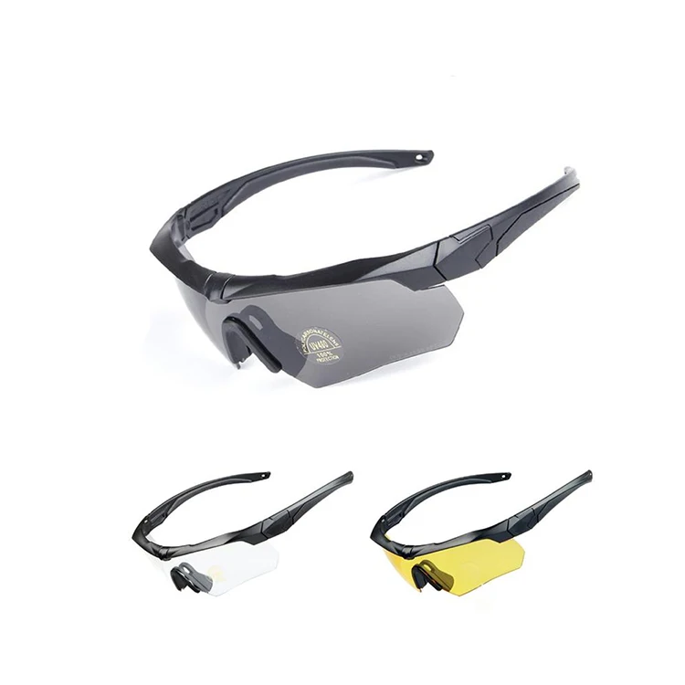 

Factory prices ballistic UV eye protective army shooting military glasses, Black, tan