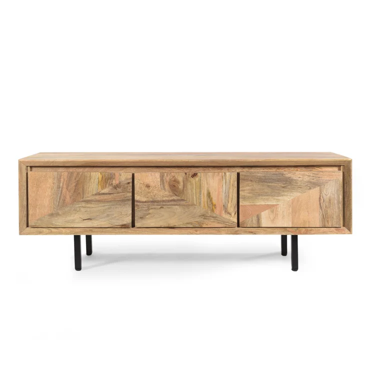 

Handcrafted Boho Mango Wood TV Stand