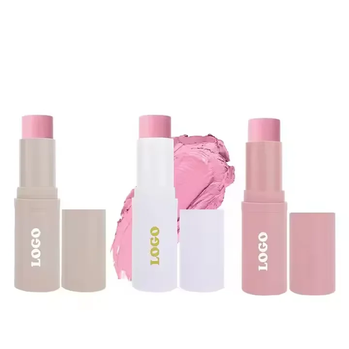 Create Your Own Logo Cruelty Free High Pigment Mineral Waterproof Fair Matte/Shimmer 3 in 1 Blush & Lip Makeup Stick