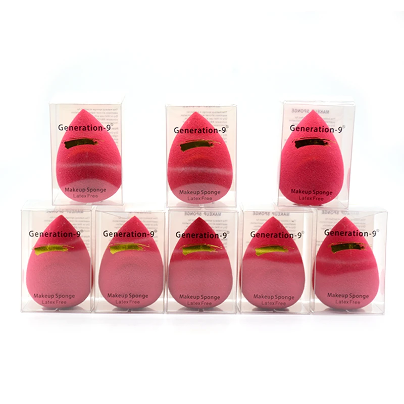 
Wholesale latex free sponge waterdrop Red foundation makeup puff cosmetic tools puff blender G9 packaging 