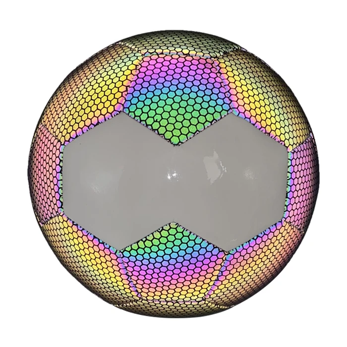 

Holographic Signature Style Reflective Soccer ball Custom Logo Football, Colorfull