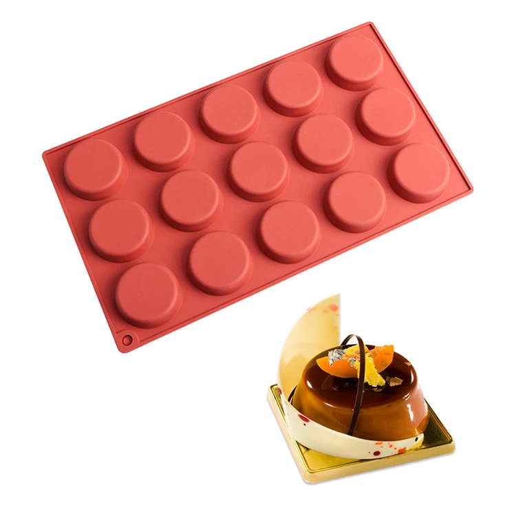 

Baking Tools 15-cavity Conical/Cylindrical Shape Silicone Cake Mold For Chocolate Mousse Jelly Pudding Dessert Tool Dessert Mold