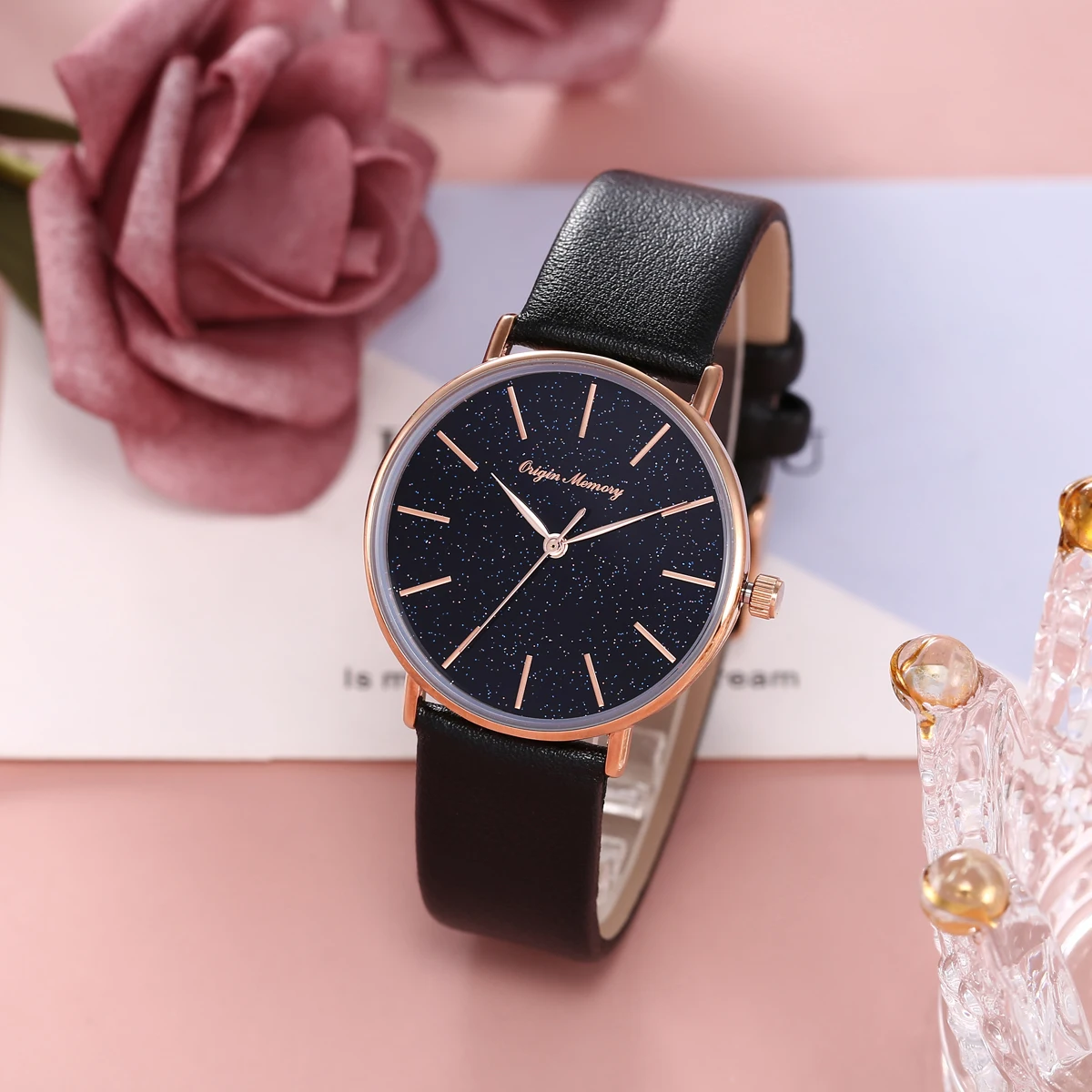 

Women Wristwatch Fashion Women Luxury Leather strap Ladies Starry Sky Ladies Wrist Watch