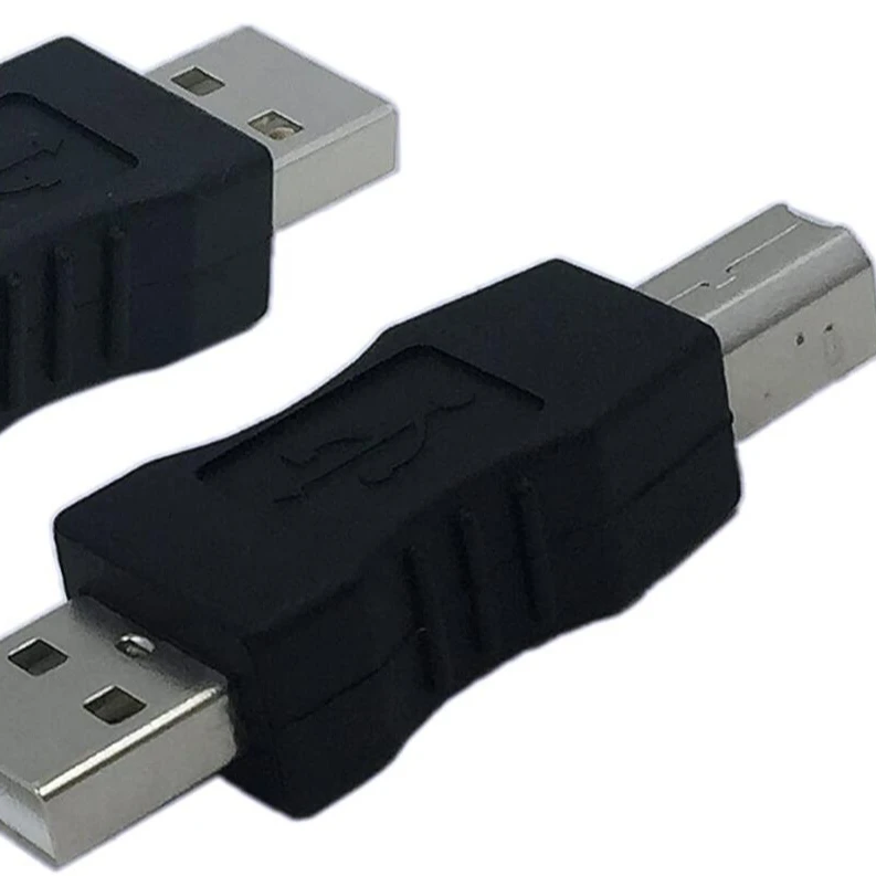 

USB 2.0 A male to USB 2.0 B male printer data transfer power charge 480mbps adapter cabletolink 2021 top quality, Black