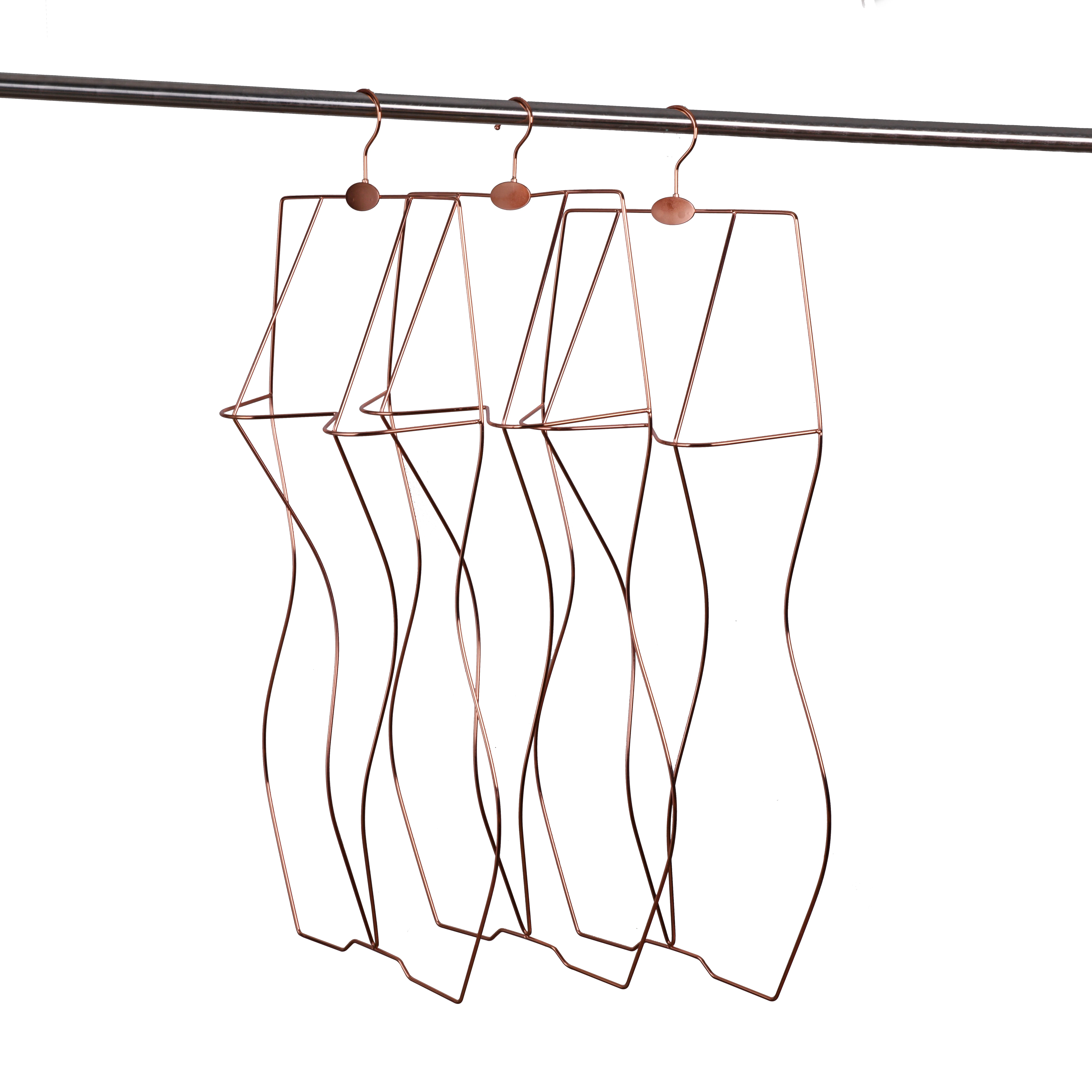 

Metal Wire Body Shape Display Bikini Hanger Swimwear Hanger, Rose gold
