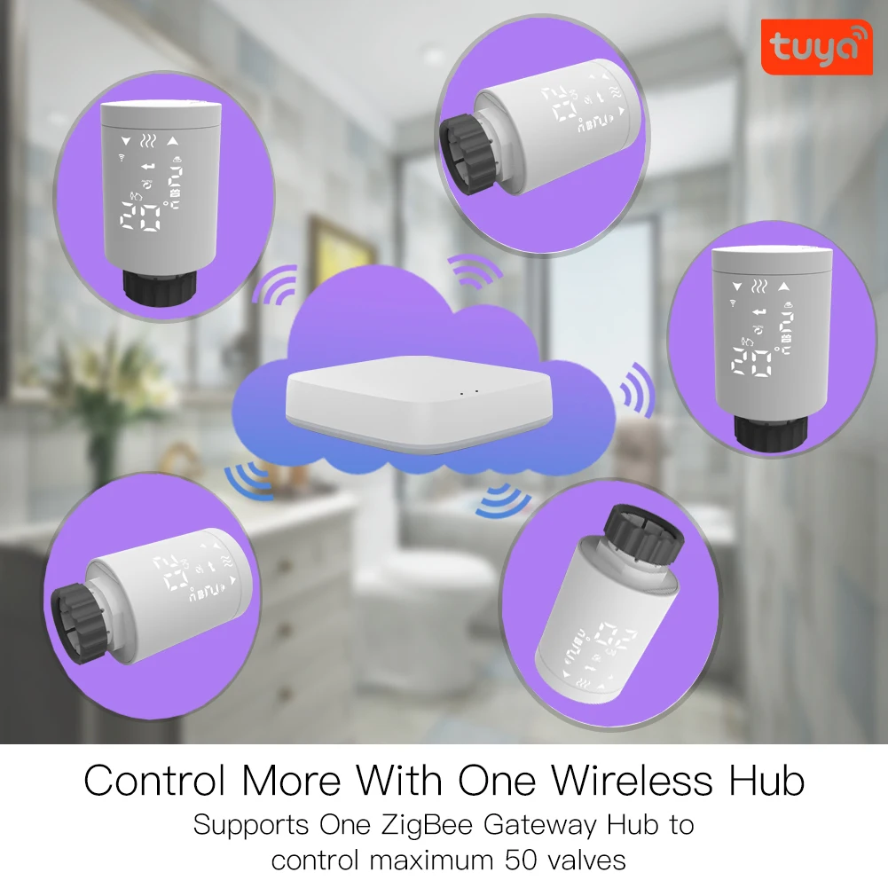 Tuya zigbee wireless wifi digital TRV radiator thermostat - ANKUX.COM