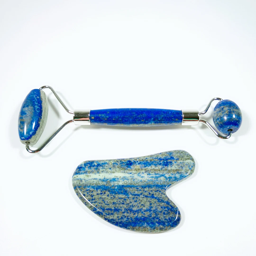 

Dual Sided Lapis Lazuli Facial Beauty Roller - Promotes Circulation