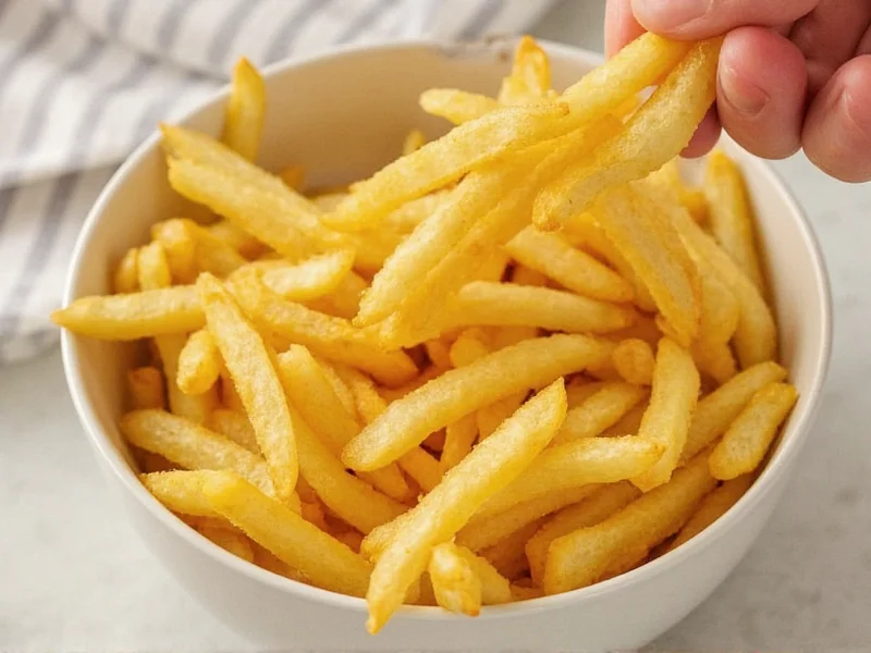 making homemade french fries