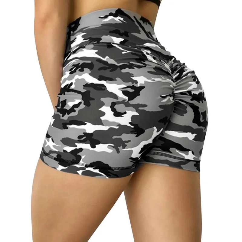 

Ladies Camouflage Sports Shorts High Waist Summer Fitness Pants Casual Ladies Shorts Running Yoga Shorts