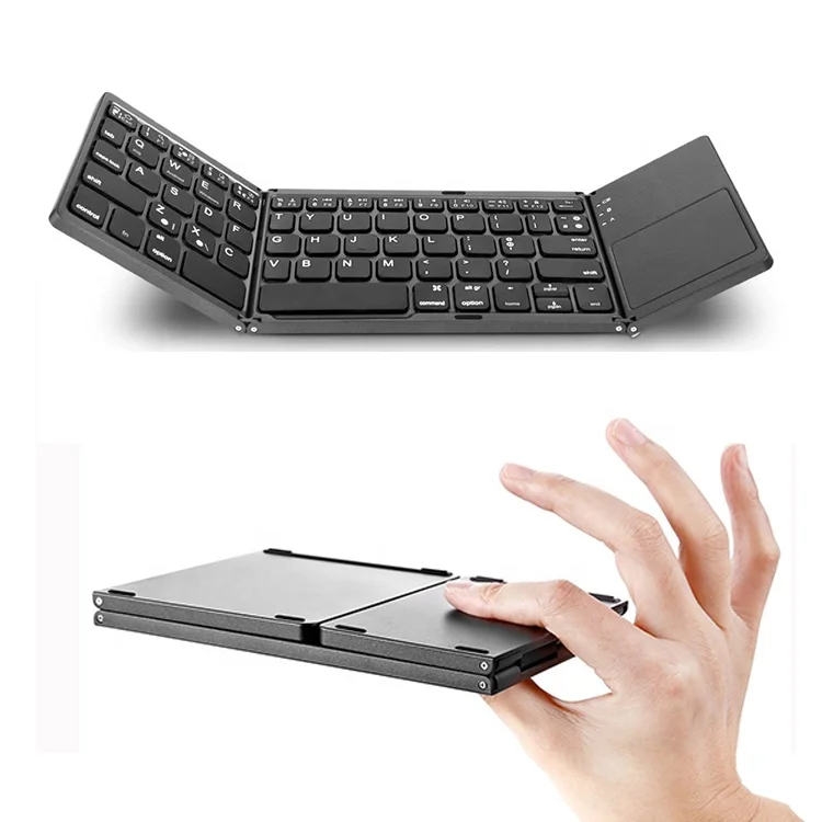 

2020 Newest Factory Sale Cheapest Mini Folding Keyboard Portable Wireless Keypad with Touchpad