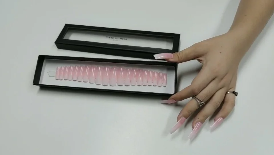 2020 New Packing Design Gradual Change Press On Nails Fake Tips Press