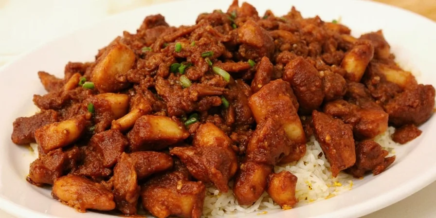 Pouring Vinegar into Spicy Adobo Sauce