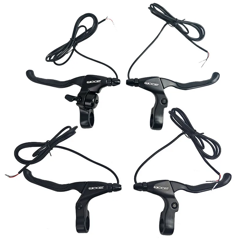 

ZOOM Electric bicycle brake lever with bell cut off power scooter brake bicycle handle lever electric bike handle parts, Black