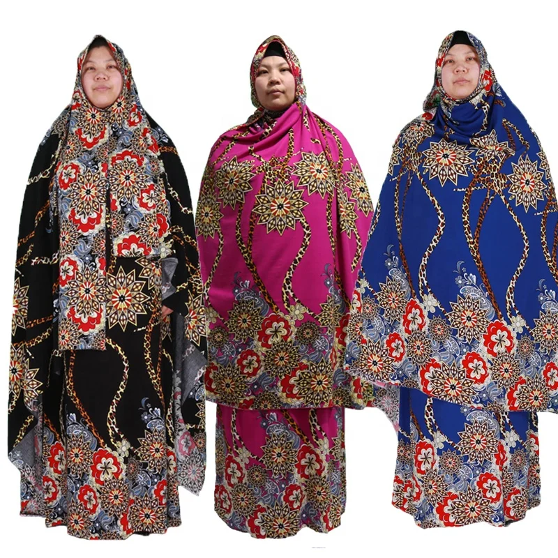 

High Quality african style flower printing big scarf women abaya muslim dresses, Mixed colors