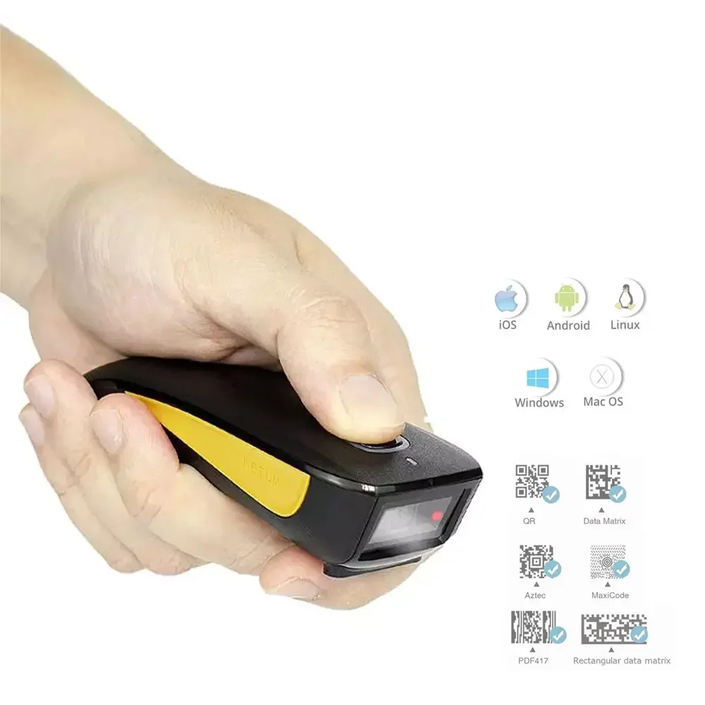 

Manufacturer Of Wearable C750 1D 2D Bar Portable Wireless Ble Finger Reader Mini Barcode Scanner Qr Code Scanner