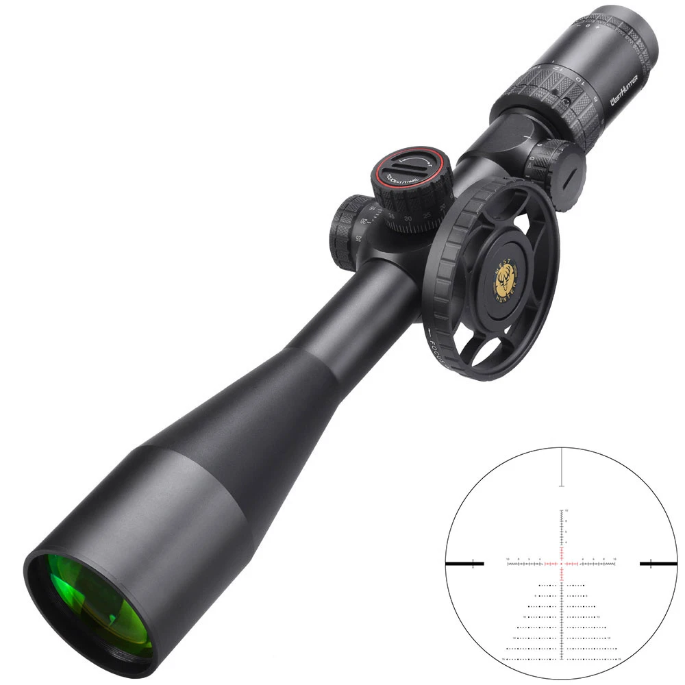 

Tactical First Focal Plane Riflescope WestHunter WHI 6-24x50 SFIR FFP Red Illuminated Sights Adjustable Light Reticle Fit .308