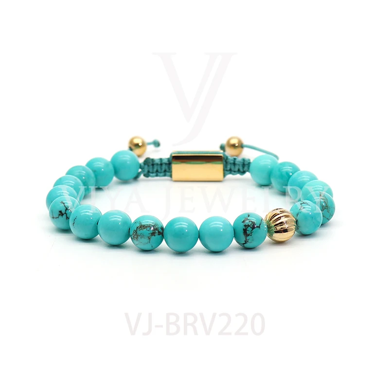 

Latest New 8mm Beaded Men Bracelets Natural Round Beads Handmade Bracelet Supplier