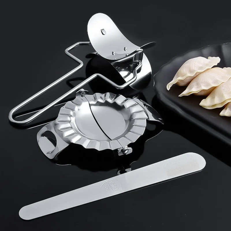 

304 Stainless steel 3pcs set handmade Stuffing dumpling mould maker Dumpling wrapper machine set dumpling mold tools