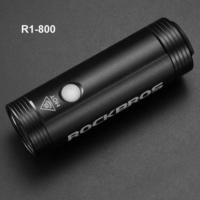 

Bicycle Front Light Rainproof 800 Lemen 400 Lemens Usb Rechargeable Flashlight Cycle Lighting Front Lamp R1-800, Black