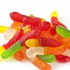vitamins crystal gelatin based bright yummy gummy worms candy
