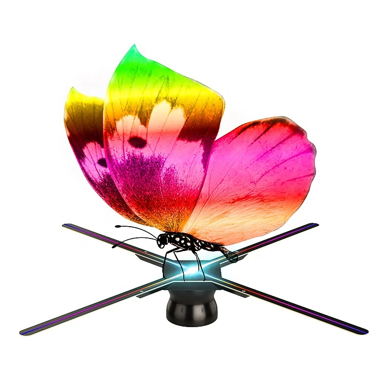 

New Technology 4 Blades 3D Hologram Display 65cm Holographic Fan 3D Holographic Display Hologram LED Fan Support Bluetooth Wi-Fi