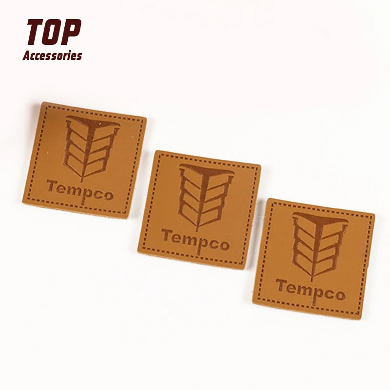 

Hot Sale Embossed Leather Custom Label Clothing Logo for Jeans