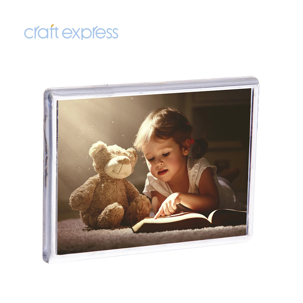 

BestSub Wholesale Custom 6.7*9.6cm Sublimation Blanks Acrylic Back Photo Frame magnets magnet magnetic frames for fridge