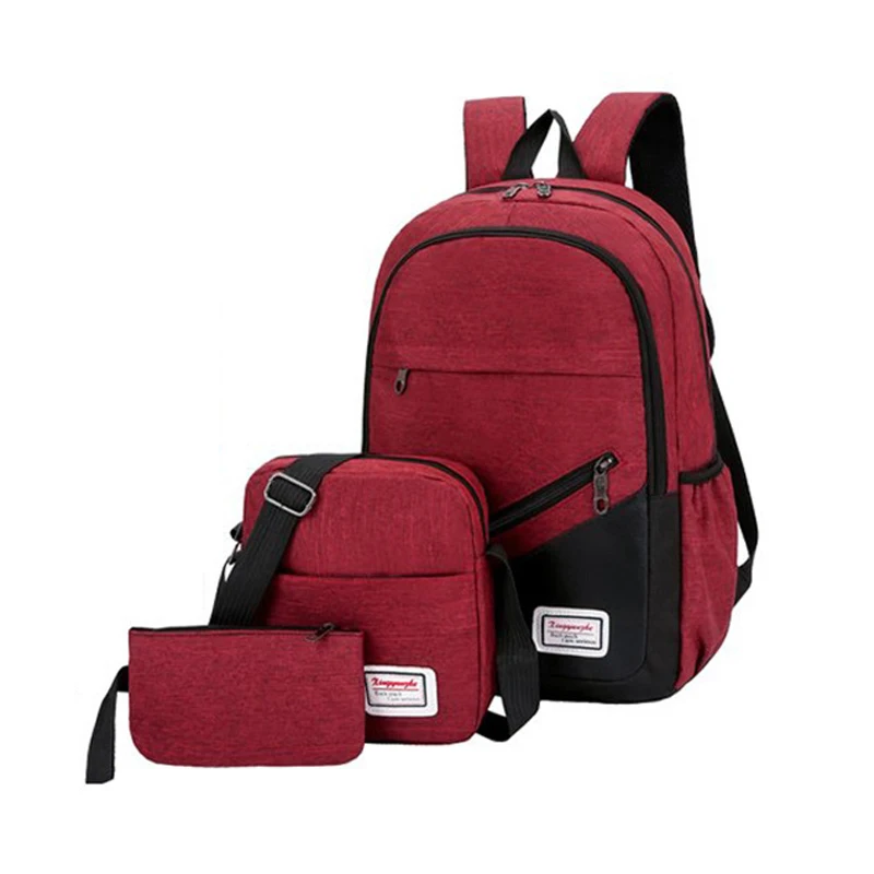 

Cheap Price waterproof Breathable Laptop Backpack 3pcs Set Casual Travel Backpack College High School Student Schoolbag, As sample or customzied